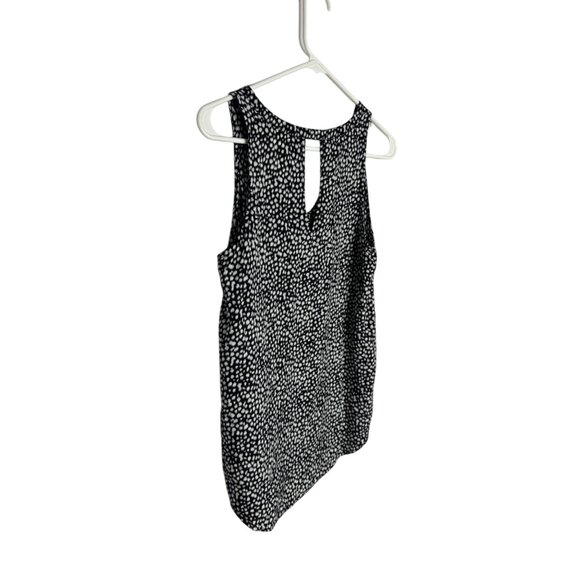 Old Navy Womens Sleeveless Black & White Print Keyhole Tank Top S - Picture 4 of 5